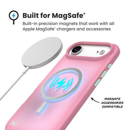 Speck Presidio Lux MagSafe - iPhone Air Case (Ibis Pink / Dark Ibis / Canon Green)