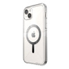 Speck Gemshell Grip + MagSafe - Coque pour iPhone 15 Plus (Transparent / Finition chromée)