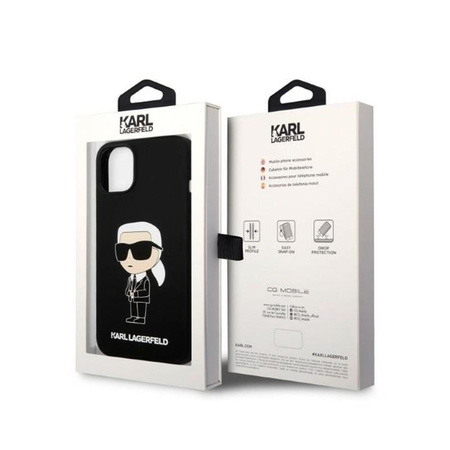 Karl Lagerfeld Silicone Ikonik MagSafe - iPhone 15 Plus / 14 Plus Case (noir)