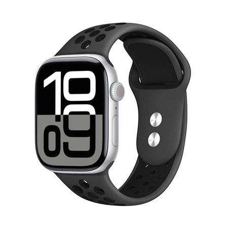 Crong Duo Sport - Armband für Apple Watch 38/40/41/42 mm (grau/schwarz)