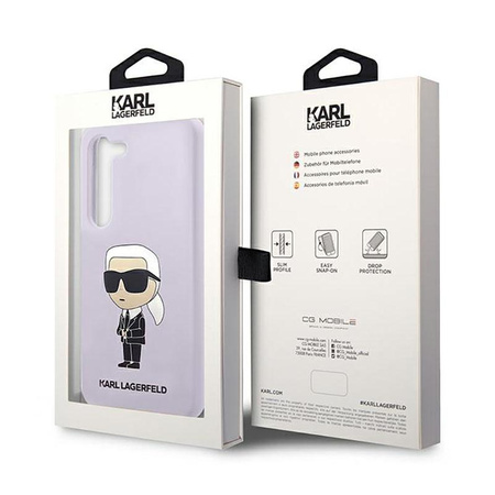 Karl Lagerfeld Silicone NFT Ikonik - Etui Samsung Galaxy S23+ (fioletowy)