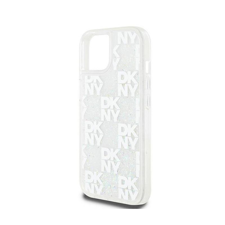 DKNY Liquid Glitter Multilogo - iPhone 15 / 14 / 13 Case (white)