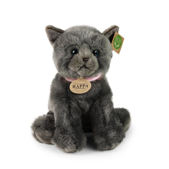 GRAUE KATZE PUSH MOUSE, Realistische Katze, genau wie die echte, weich, ECO