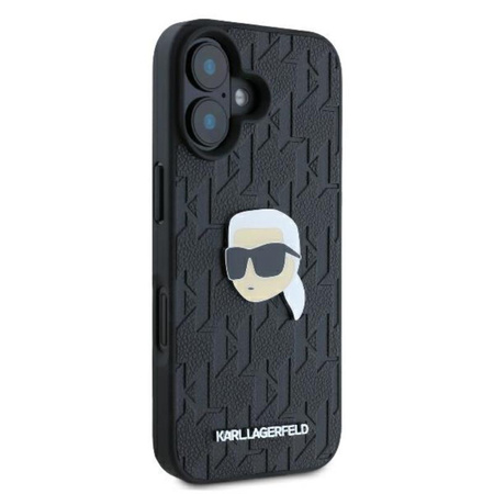 Karl Lagerfeld Monogram Karl Head Pin - Hülle für iPhone 16 (schwarz)