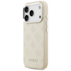 ETUI DO IPHONE 17 PRO do MAGSAFE GUESS ORYGINALNE BEŻOWE SKÓRZANE MODNE