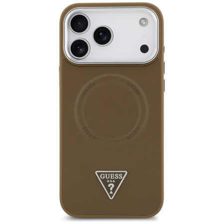Guess Triangle Logo MagSafe - Case iPhone 17 Pro (Brown)