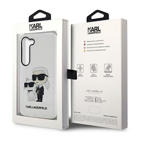 Karl Lagerfeld IML Glitter NFT Karl & Choupette - Etui Samsung Galaxy S23+ (przezroczysty)