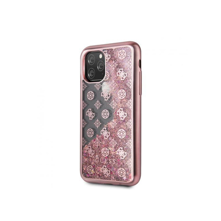 Guess 4G Peony Liquid Glitter - iPhone 11 Pro Case (pink)