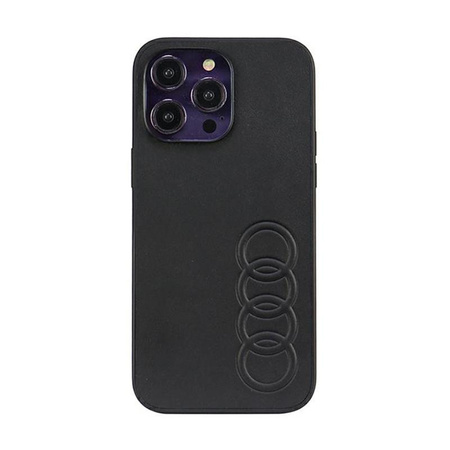 Audi Kunstleder - iPhone 14 Pro Max Tasche (Schwarz)