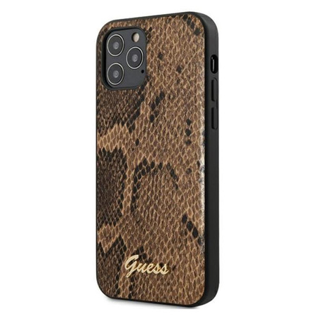 Guess Python Collection - iPhone 12 / iPhone 12 Pro Tasche (braun)
