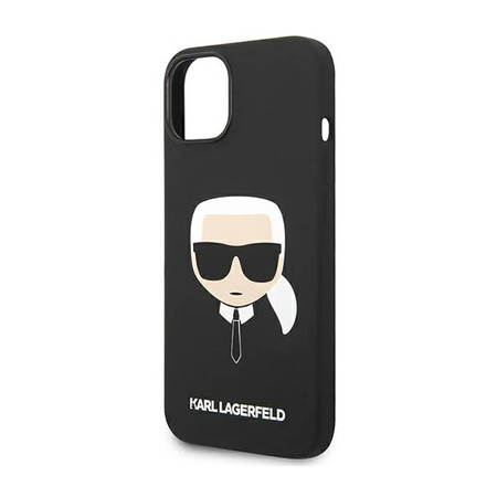 Karl Lagerfeld Silikonové pouzdro Iconic Karl`s Head - iPhone 14 Plus (černé)