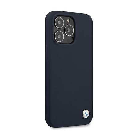 Silikonové pouzdro s logem BMW pro iPhone 13 Pro Max (tmavě modré)