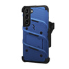ZIZO BOLT Serie - Samsung Galaxy S22 gepanzerte Hülle mit 9H Glas für Bildschirm + Halterung mit Ständer (blau)