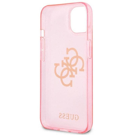 Guess Glitter 4G Big Logo - iPhone 13 mini case (pink)