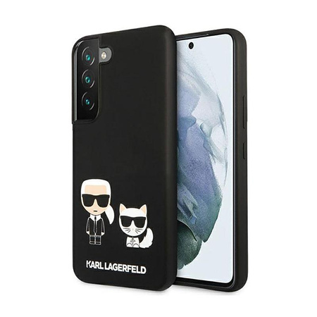 Karl Lagerfeld Slilicone Karl & Choupette - Samsung Galaxy S22+ Tasche (schwarz)
