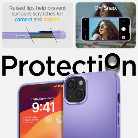 Spigen Thin Fit - Case for iPhone 15 (Purple)