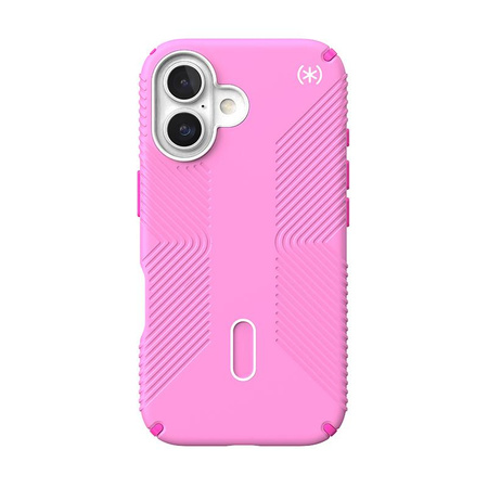 Speck Presidio2 Grip ClickLock & MagSafe - iPhone 16 Tasche (True Pink / Shocking Pink / Weiß)