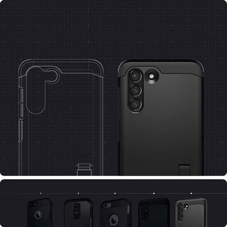 Spigen Tough Armor - Gehäuse für Samsung Galaxy S21 FE (Schwarz)