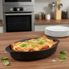 Alpina - Keramická zapékací mísa, oválná, 27x17x5,3 cm (černá)
