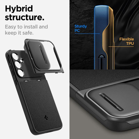 Spigen Optik Armor - tok Samsung Galaxy A55 5G (fekete)