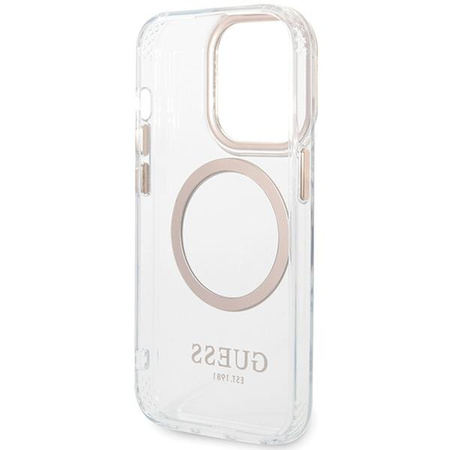 ETUI MAGSAFE GUESS DO IPHONE 15, Case Przezroczyste, Magnetyczne, Modne