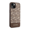 Guess GCube Stripes MagSafe - Case for iPhone 14 Plus (Brown)