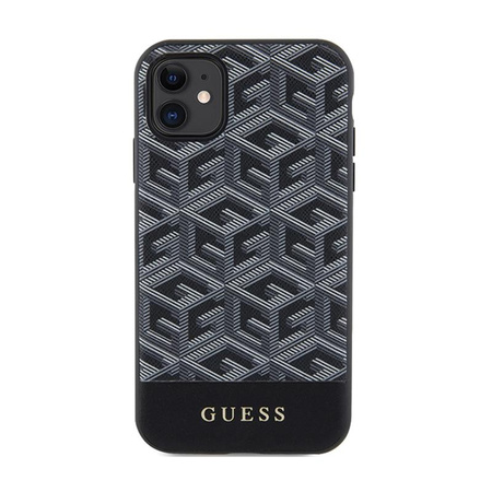 Guess GCube Stripes MagSafe - iPhone 11 Tasche (Schwarz)