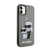 Karl Lagerfeld IML Glitter Karl & Choupette - iPhone 11 tok (fekete)