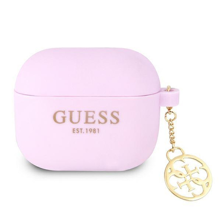 Étui en silicone Guess 4G Charms - Étui AirPods 3 (violet)