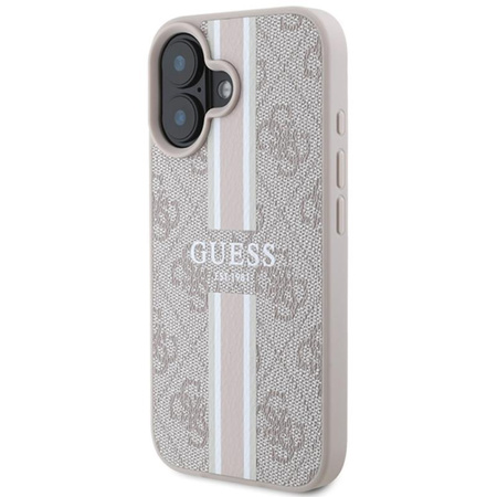 Guess 4G Gedruckte Streifen MagSafe - iPhone 16 Tasche (rosa)