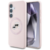 Karl Lagerfeld Silicone Double Heads And Circle MagSafe - Étui Samsung Galaxy S25+ (rose)