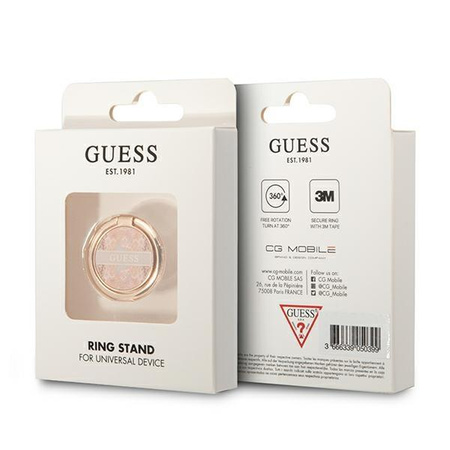 Guess Ring Stand Paisley - Magnetic Finger Holder for Phone (Gold)