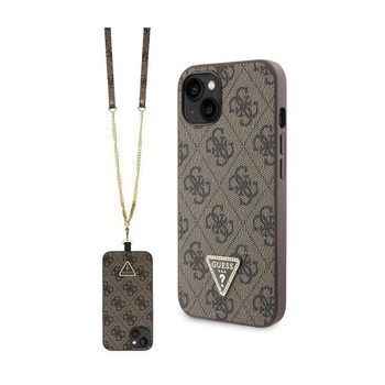 Guess Crossbody 4G Metal Logo - Etui iPhone 13 (brązowy)