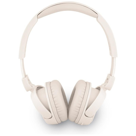 Guess Metal Logo Script - bezdrátová sluchátka do uší Bluetooth V5.3 (béžová)