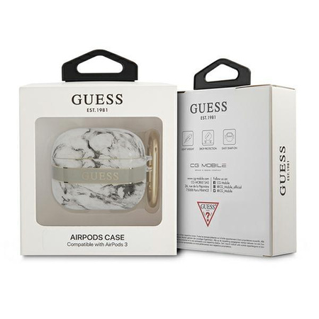 Guess Marble Strap -  Etui Airpods 3 (Grey)