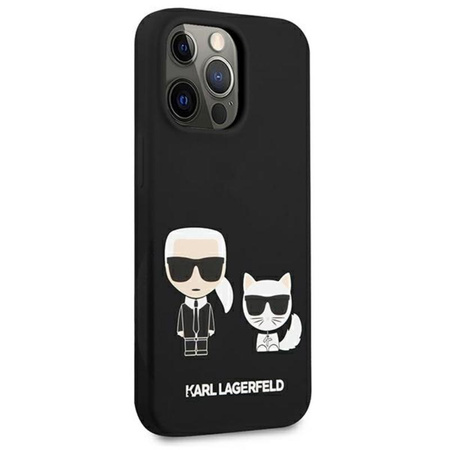 Karl Lagerfeld Slilicone Karl & Choupette - pouzdro pro iPhone 13 Pro (černé)