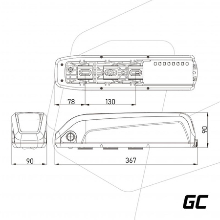 Green Cell - 15Ah (540Wh) Batterie für E-Bike 36V Elektrofahrrad