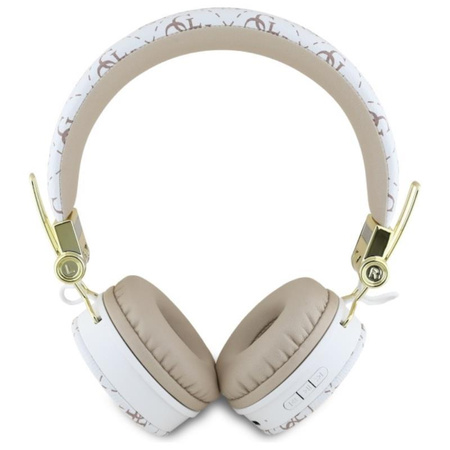 Guess 4G Triangle Round Shape - ENC Bluetooth wireless in-ear headphones (white)