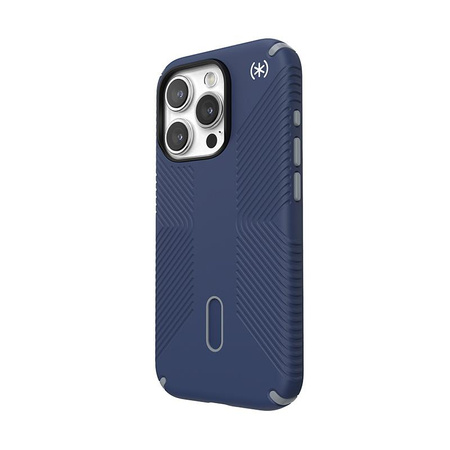 Speck Presidio2 Grip ClickLock & MagSafe - Coque pour iPhone 15 Pro (Bleu côtier/Gris poussière)