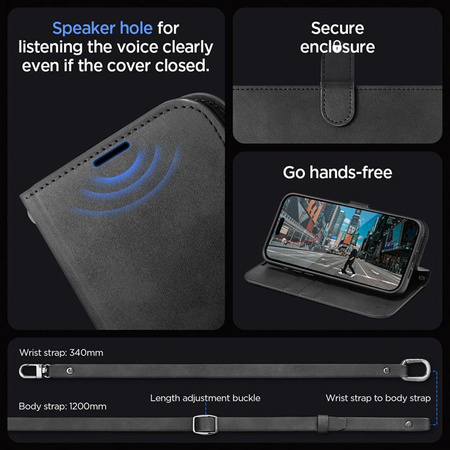Spigen Wallet S Pro - pouzdro pro iPhone 15 Pro (černé)