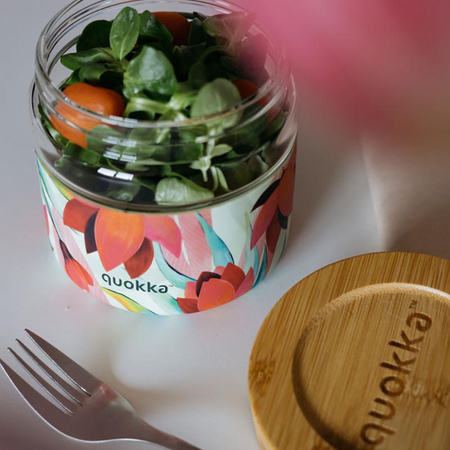 Quokka Deli Food Jar - Glasbehälter für Lebensmittel / Lunchbox 820 ml (Spring)