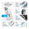 Speck Presidio Perfect-Clear ClickLock & MagSafe - iPhone 16 Pro Max Case (Clear / Chrome Finish / Serene Silver)