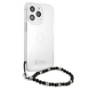 Guess fekete gyöngyház szíj - iPhone 13 Pro tok (átlátszó)