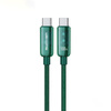 WEKOME WDC-193 Vanguard sorozat - USB-C és USB-C szupergyors töltő csatlakozókábel 100W 1 m (zöld)