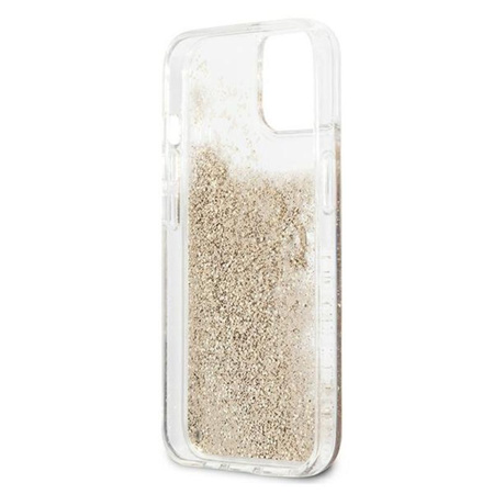 Étui Guess Liquid Glitter 4G Big Logo - iPhone 13 mini (or)