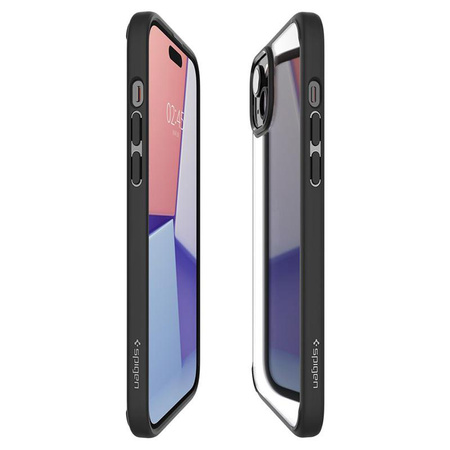 Spigen Ultra Hybrid - Coque pour iPhone 15 Plus (Noir mat)