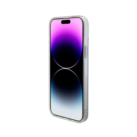 Guess IML Iridescent MagSafe - Coque pour iPhone 15 Plus (violet)