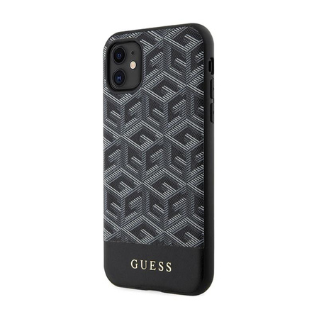 Guess GCube Stripes MagSafe - pouzdro pro iPhone 11 (černé)