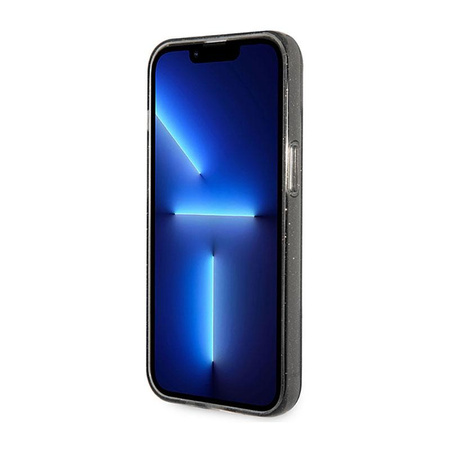 Karl Lagerfeld IML Glitter NFT Karl & Choupette - Coque iPhone 12 / iPhone 12 Pro (noir)