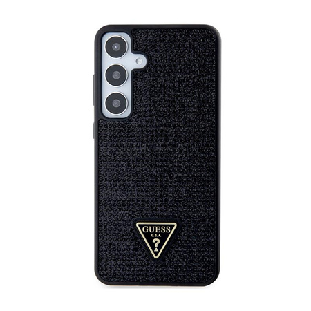 Guess Rhinestone Triangle - Hülle für Samsung Galaxy S24+ (Schwarz)